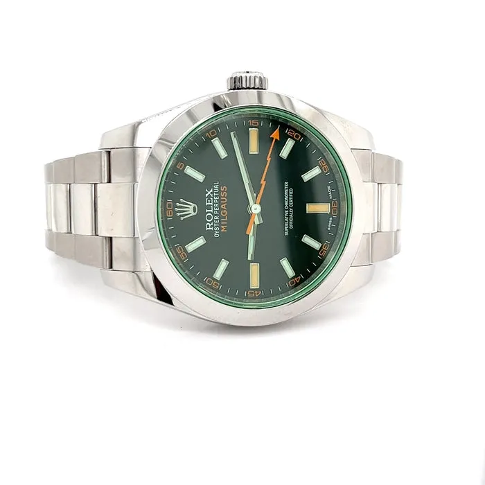Exclusive 40mm Rolex Milgauss "Who cares I'm already late" custom dial blue font II