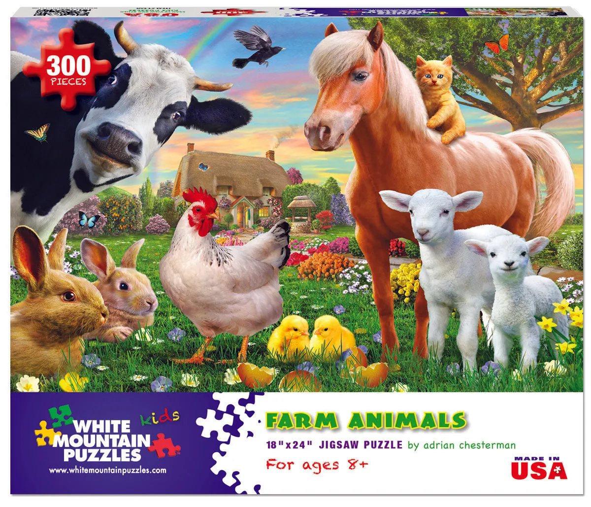 Farm Animals (1368pz) - 300 Piece Jigsaw Puzzle