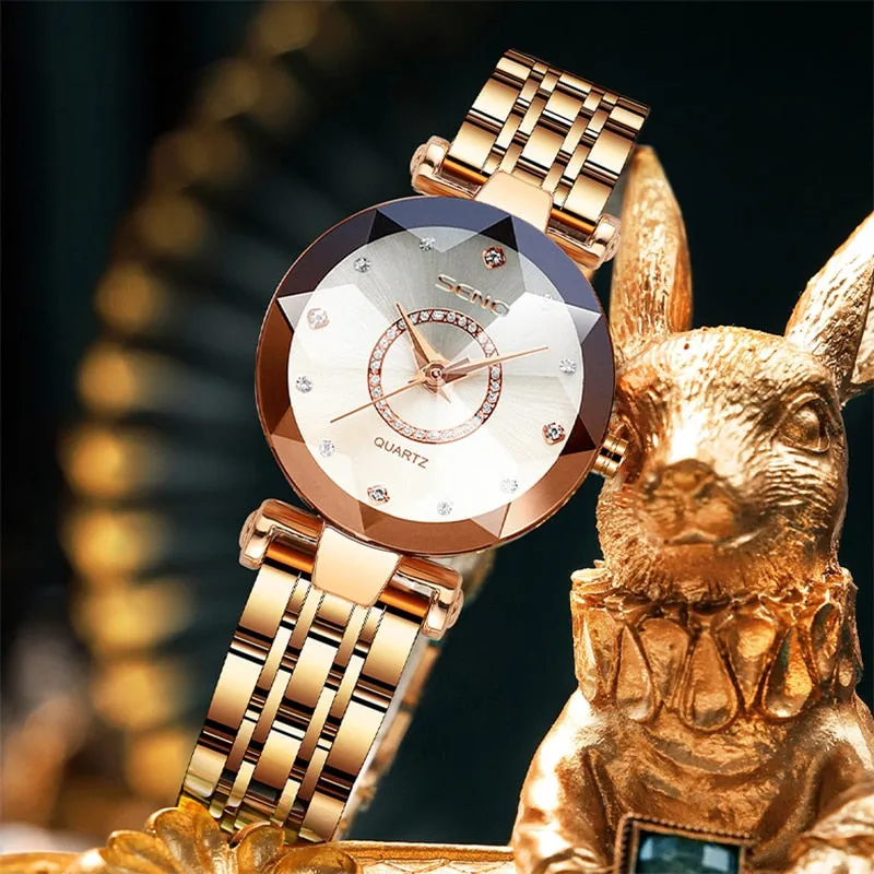 Fashion Diamond Watches For Women Ladies Luxury Brand Quartz