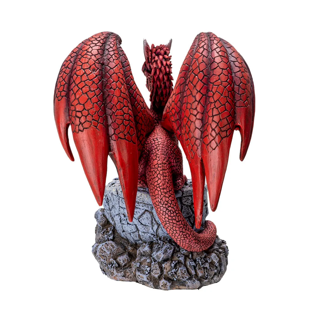 Fire Dragon with Hatchling Figurine