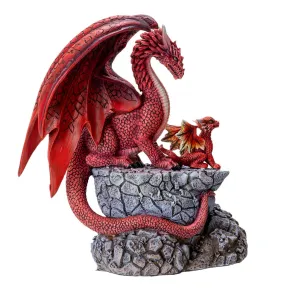 Fire Dragon with Hatchling Figurine