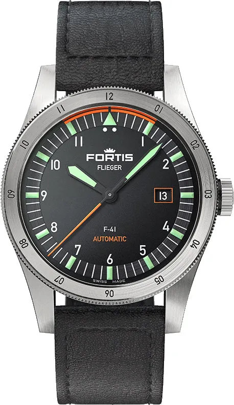 Fortis Flieger F-41 Automatic On Aviator Strap