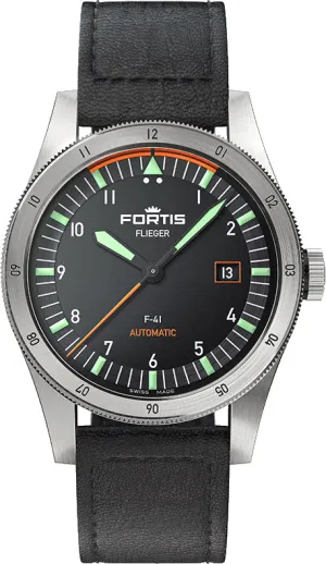Fortis Flieger F-41 Automatic On Aviator Strap