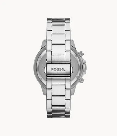 Fossil Bannon Chronograph Silver Stainless Steel Men's Watch BQ2492