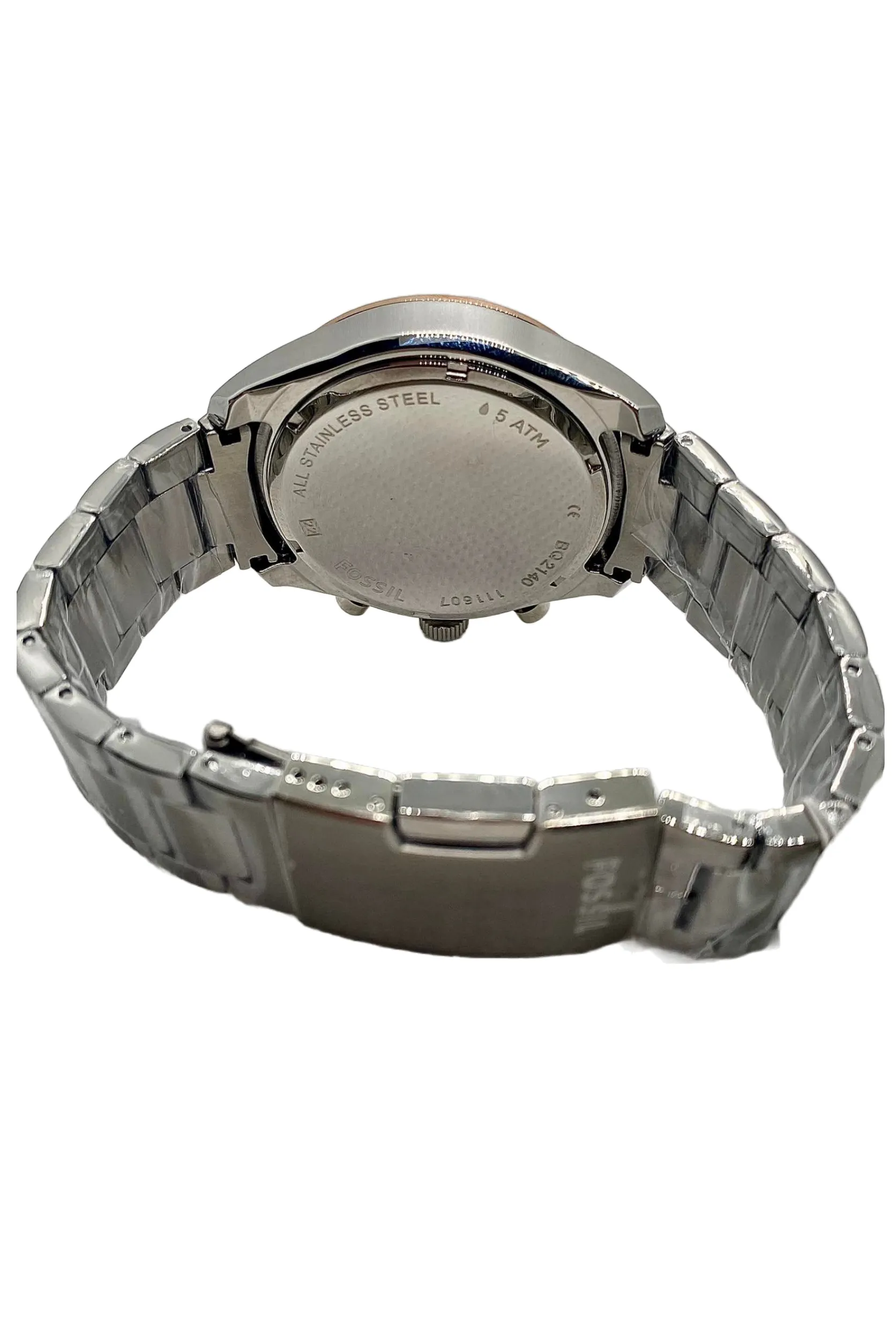 Fossil Chronograph Brown Dial Silver Men's Watch BQ2140