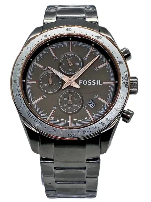Fossil Chronograph Brown Dial Silver Men's Watch BQ2140