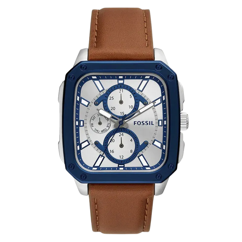 Fossil Multifunction Brown Leather Strap Men's Watch BQ2658