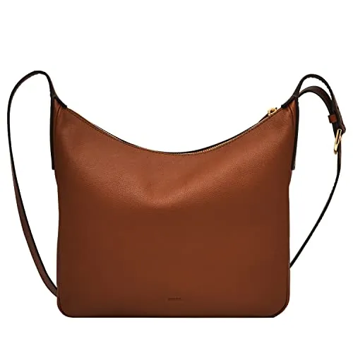 Fossil Women's Cecilia Leather Large Crossbody Purse Handbag, Medium Brown (Model: ZB1888200)