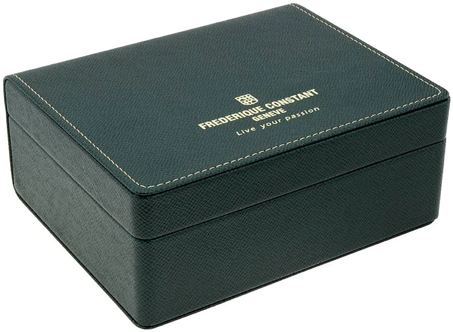 Frederique Constant Classics GMT Stainless Steel Silver Dial Brown Leather Strap Date Quartz Mens Watch FC-252SS5B6