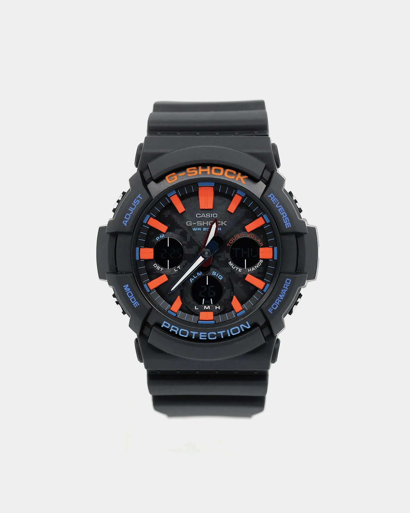 G-SHOCK Men's City Camo GAS100CT-1A Black/Blue/Orange