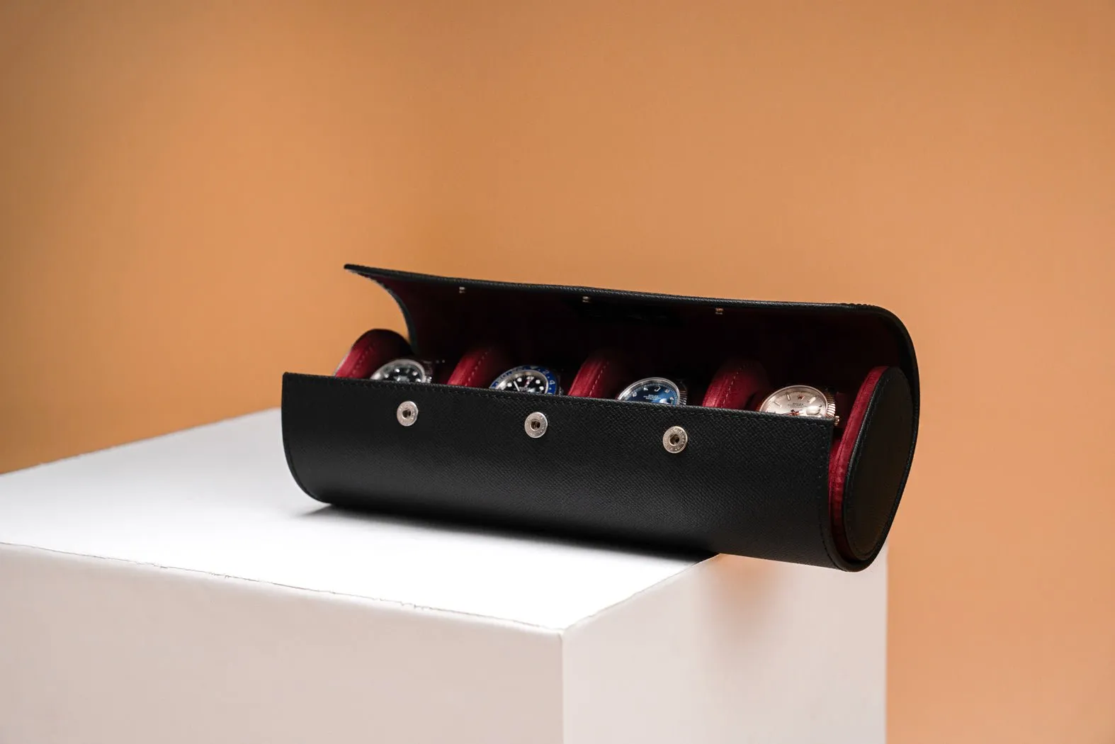 Galata - Saffiano Black Watch Roll