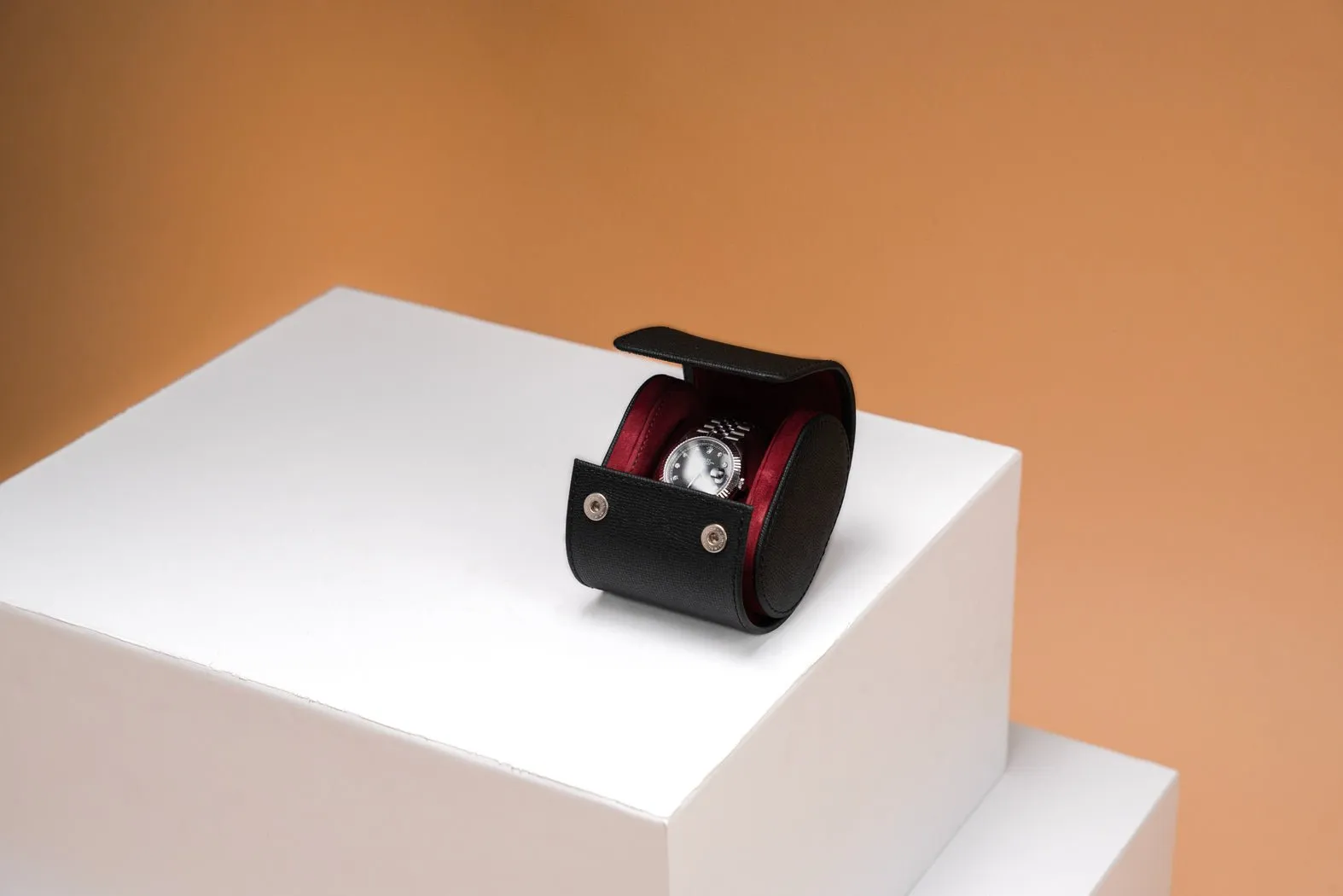 Galata - Saffiano Black Watch Roll