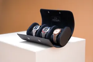 Galata - Saffiano Dark Grey Watch Roll