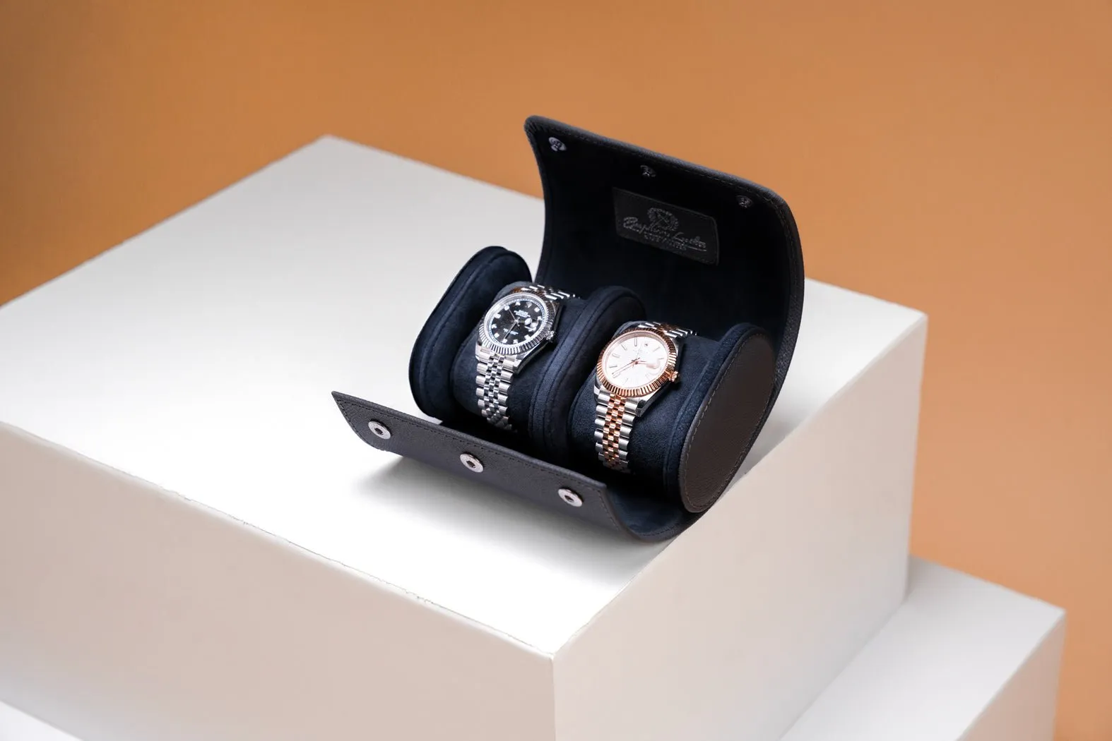 Galata - Saffiano Dark Grey Watch Roll