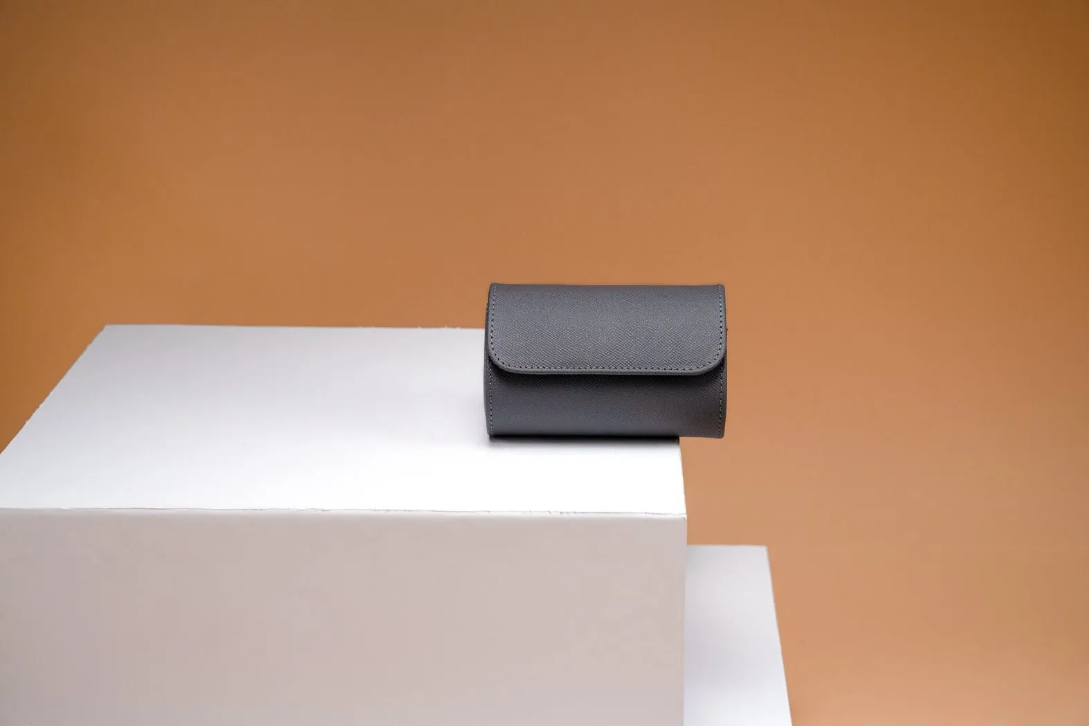 Galata - Saffiano Dark Grey Watch Roll
