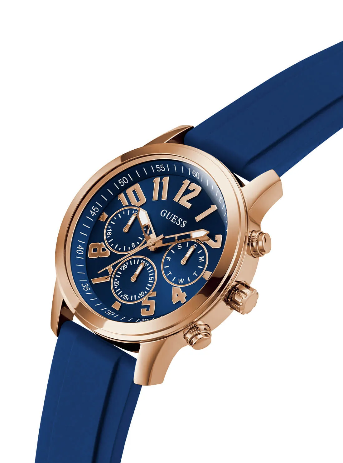 Gold Parker Navy Blue Silicone Watch