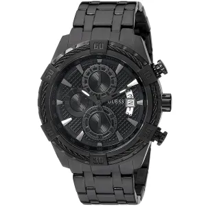 Guess All Black Chronograph Ion Plated Men's Watch W0522G2
