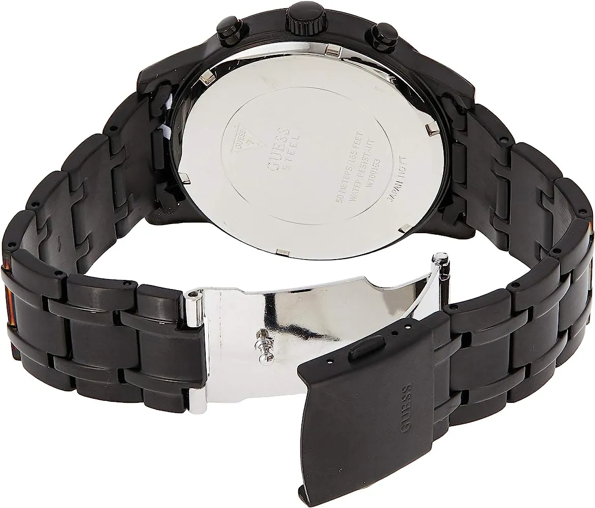 Guess All Black Chronograph Ion Plated Men's Watch W0522G2