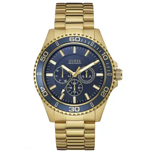 Guess Chaser Blue Dial Gold Men's Watch W0172G5