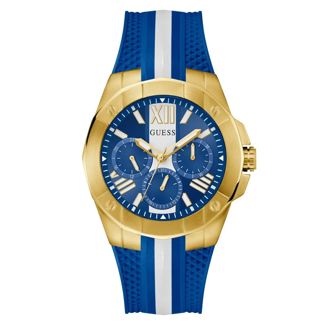 Guess Men 44 mm Blue Dial Analog Watch- GW0716G2