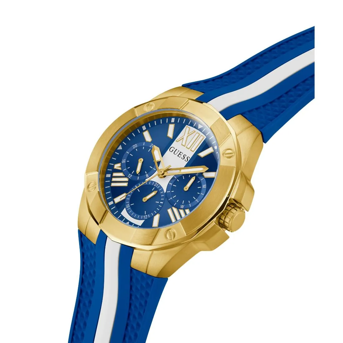Guess Men 44 mm Blue Dial Analog Watch- GW0716G2