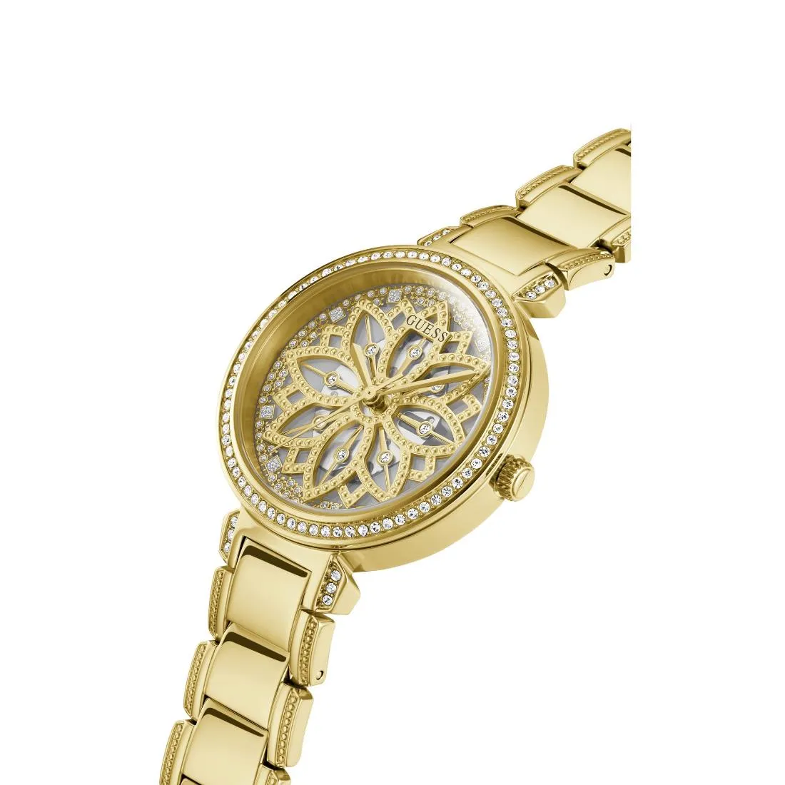 Guess Women 36 mm Gold Dial Analog Watch- GW0528L2
