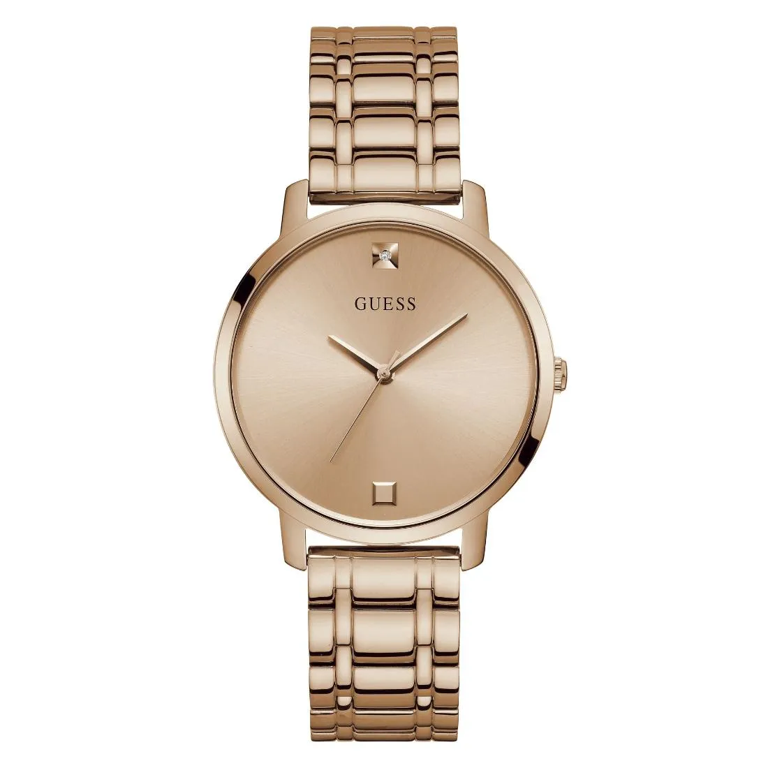 Guess Women 40 mm Rose Gold Dial Analog Watch- U1313L3
