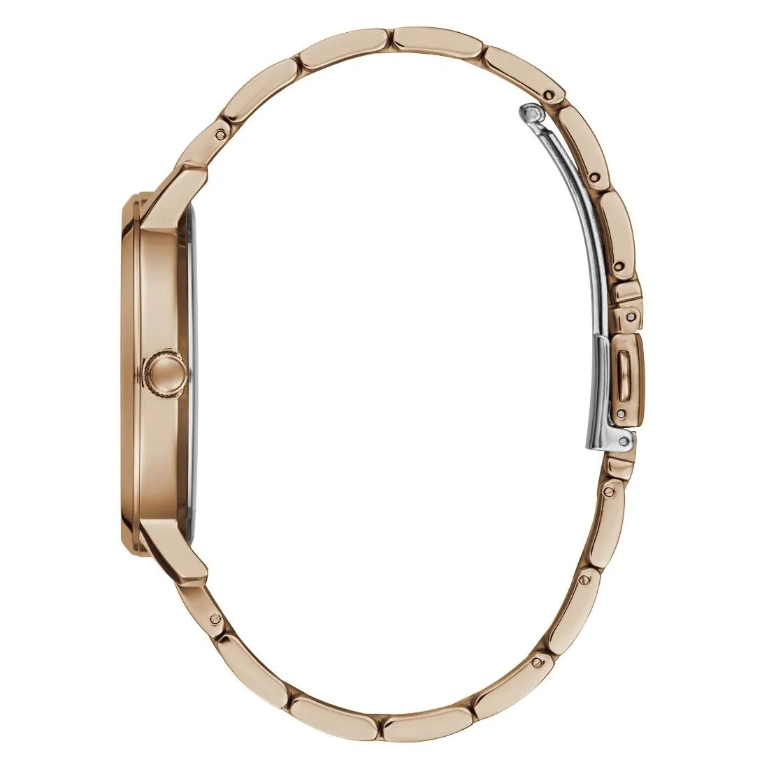 Guess Women 40 mm Rose Gold Dial Analog Watch- U1313L3