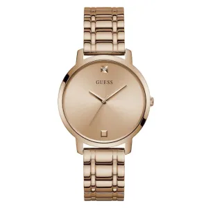 Guess Women 40 mm Rose Gold Dial Analog Watch- U1313L3