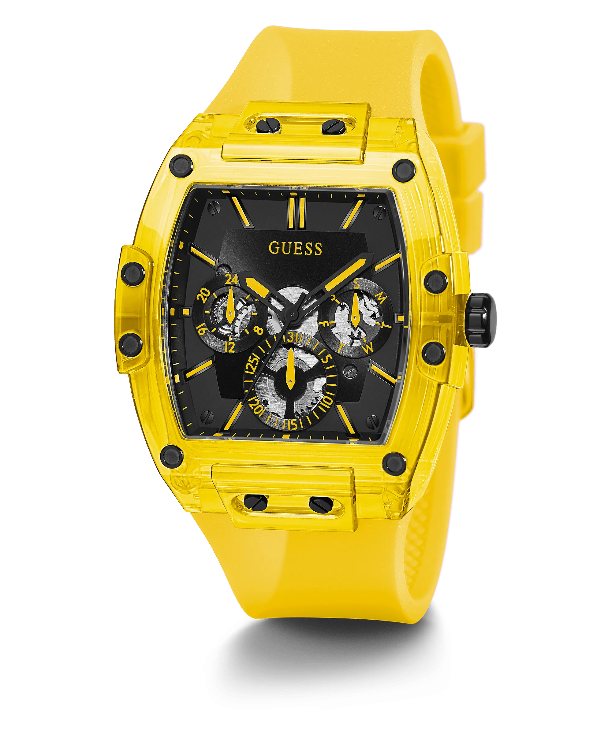 Guess Yellow Silicone Men's Watch GW0203G6