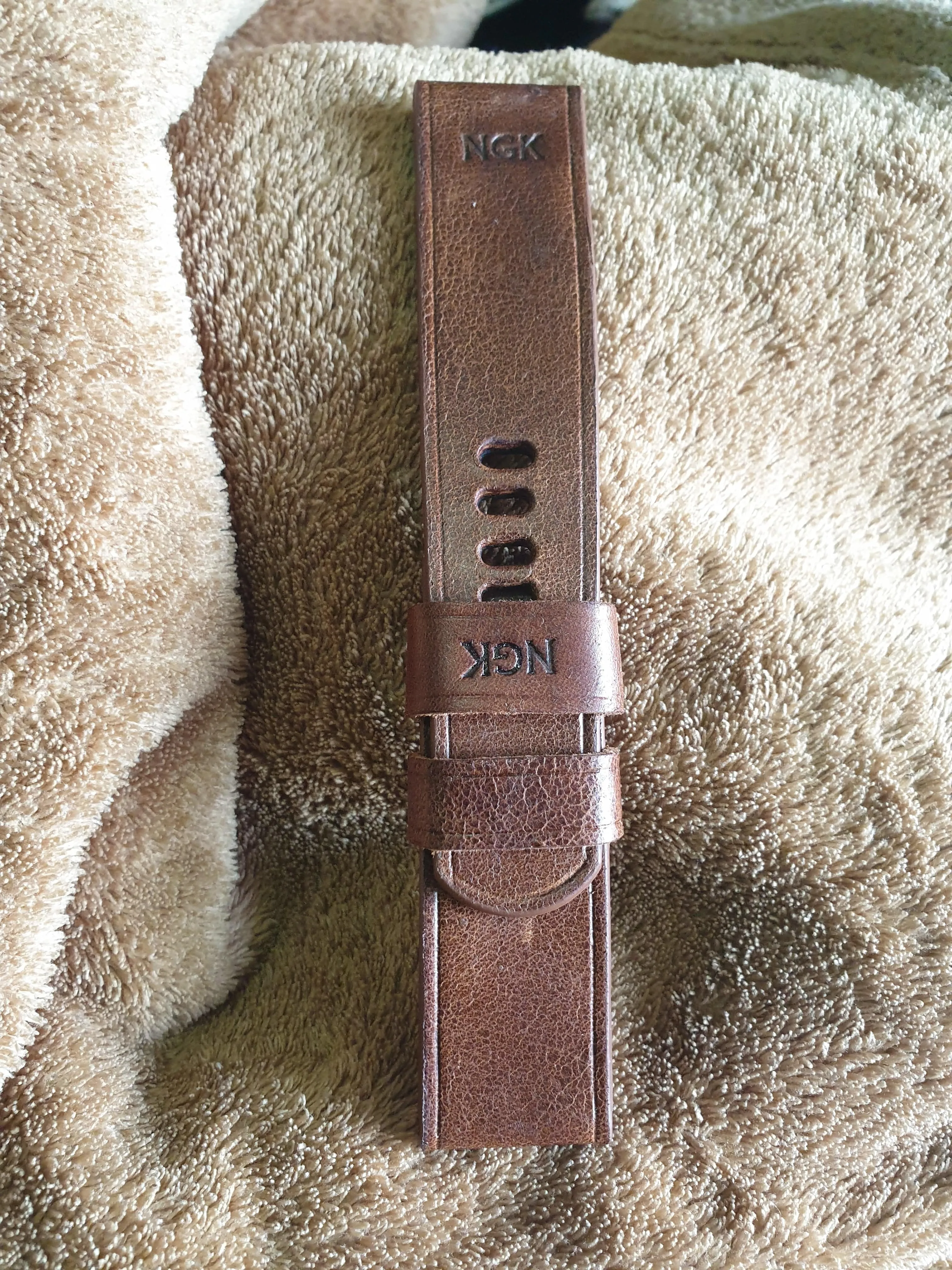 Handmade diesel watch leather strap
