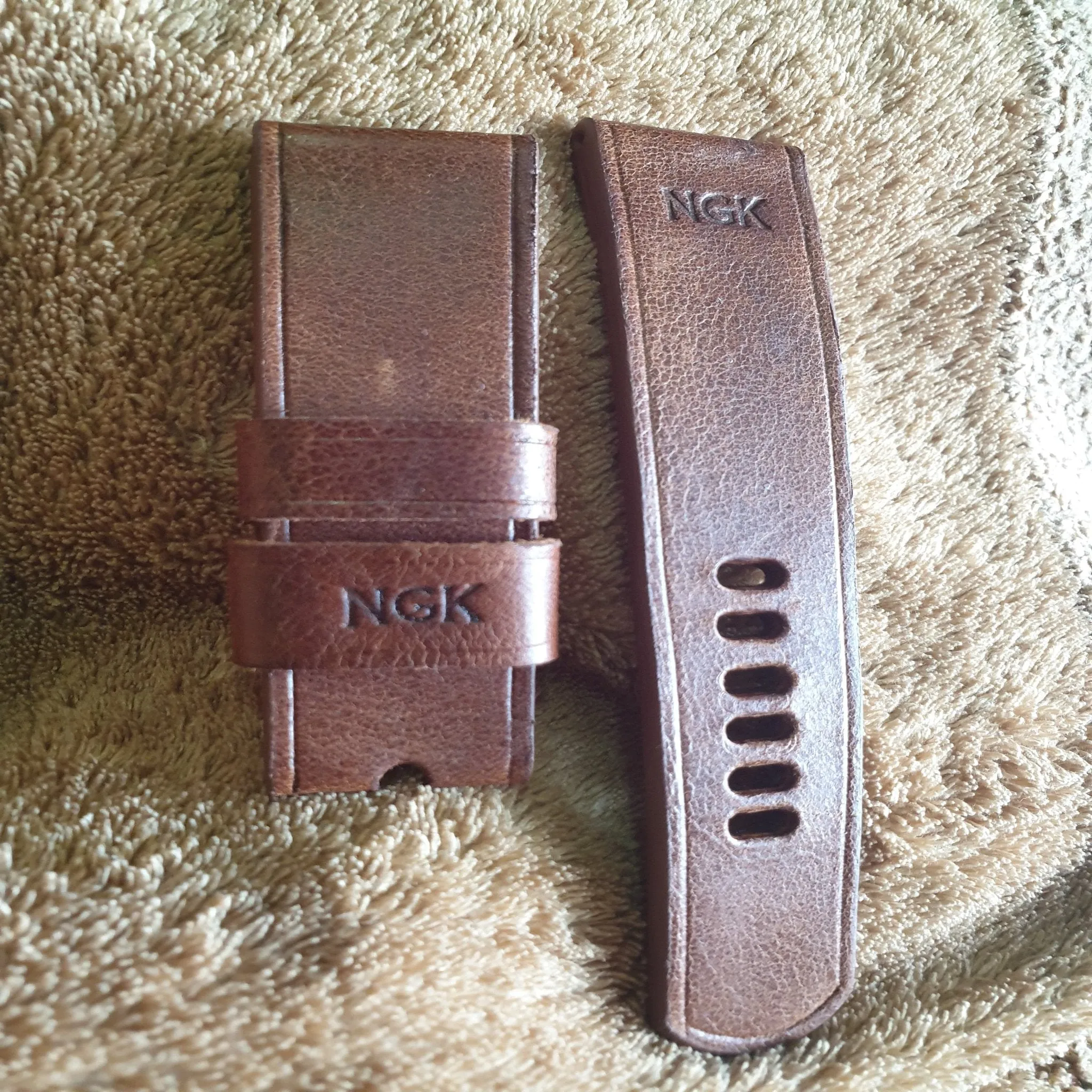 Handmade diesel watch leather strap