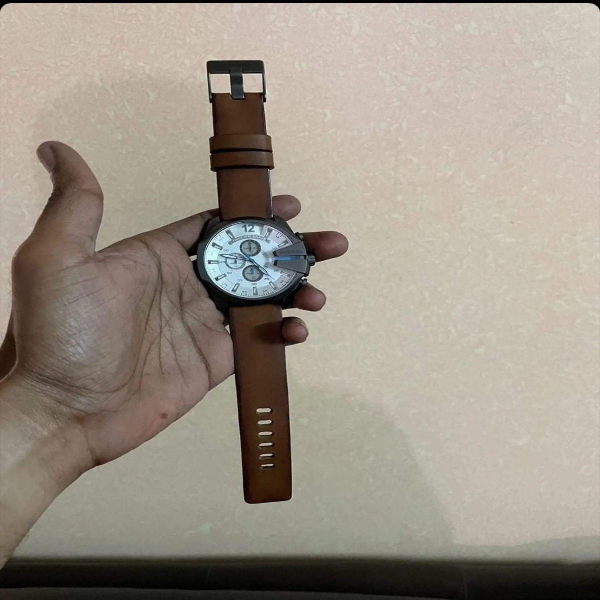 Handmade diesel watch leather strap