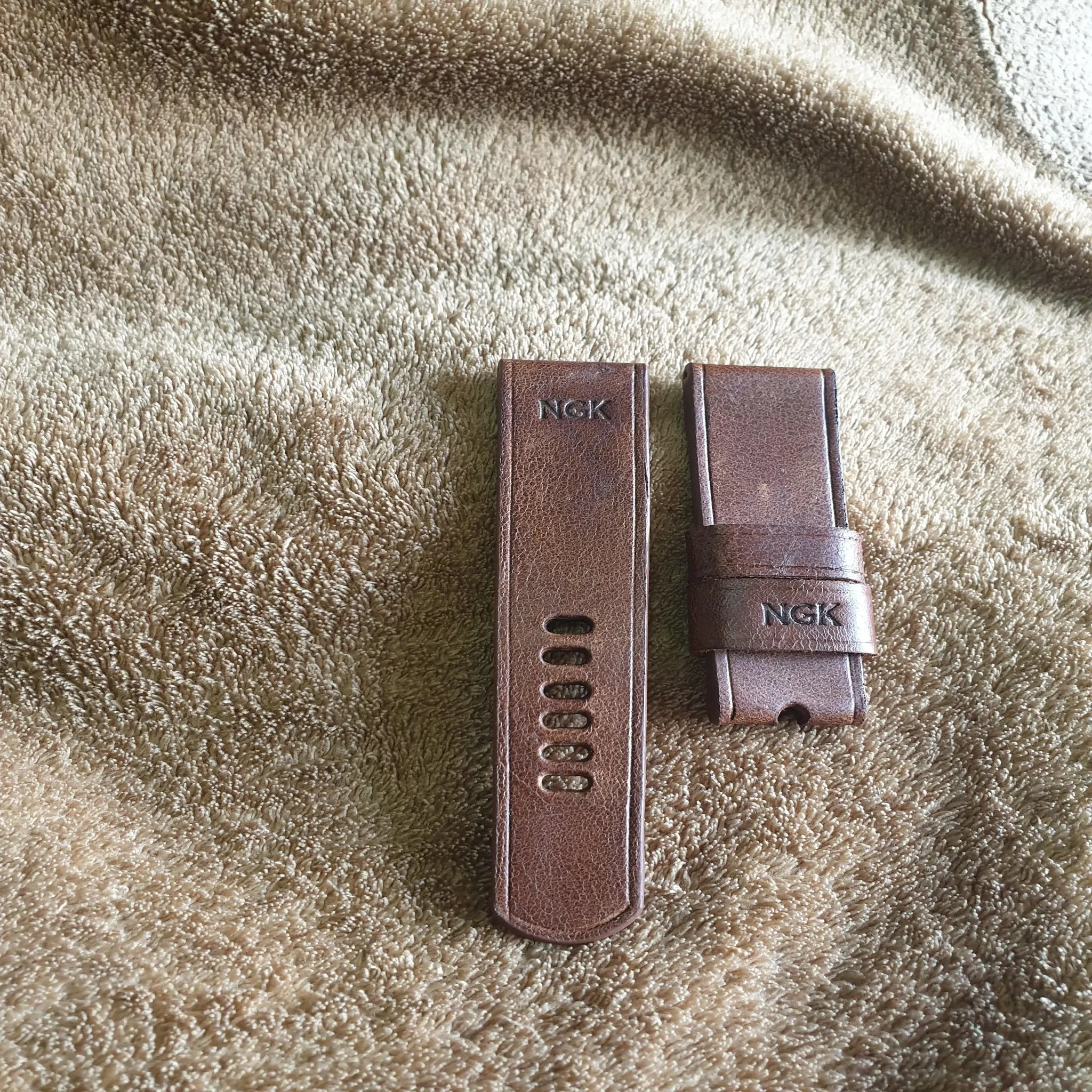 Handmade diesel watch leather strap