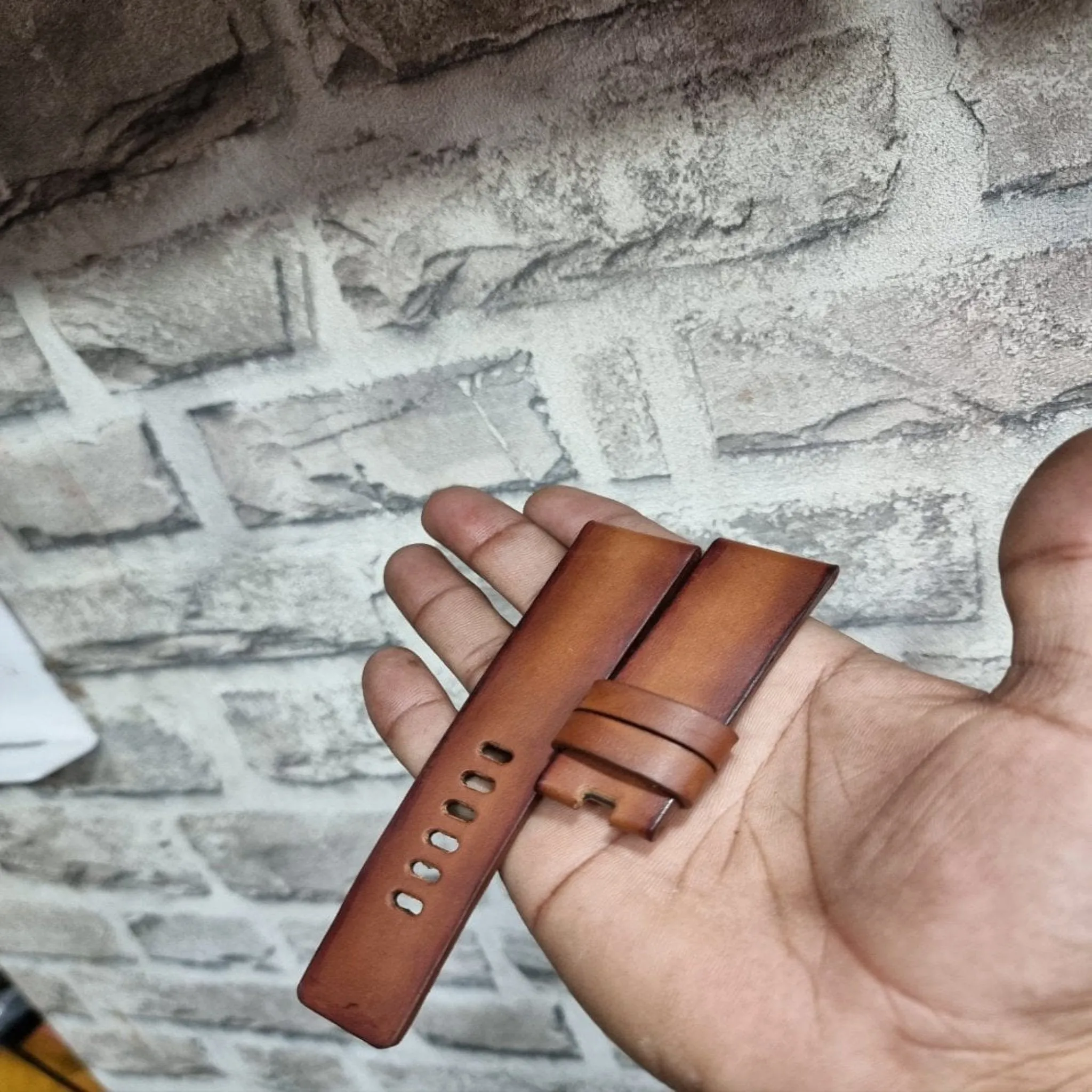 Handmade diesel watch leather strap