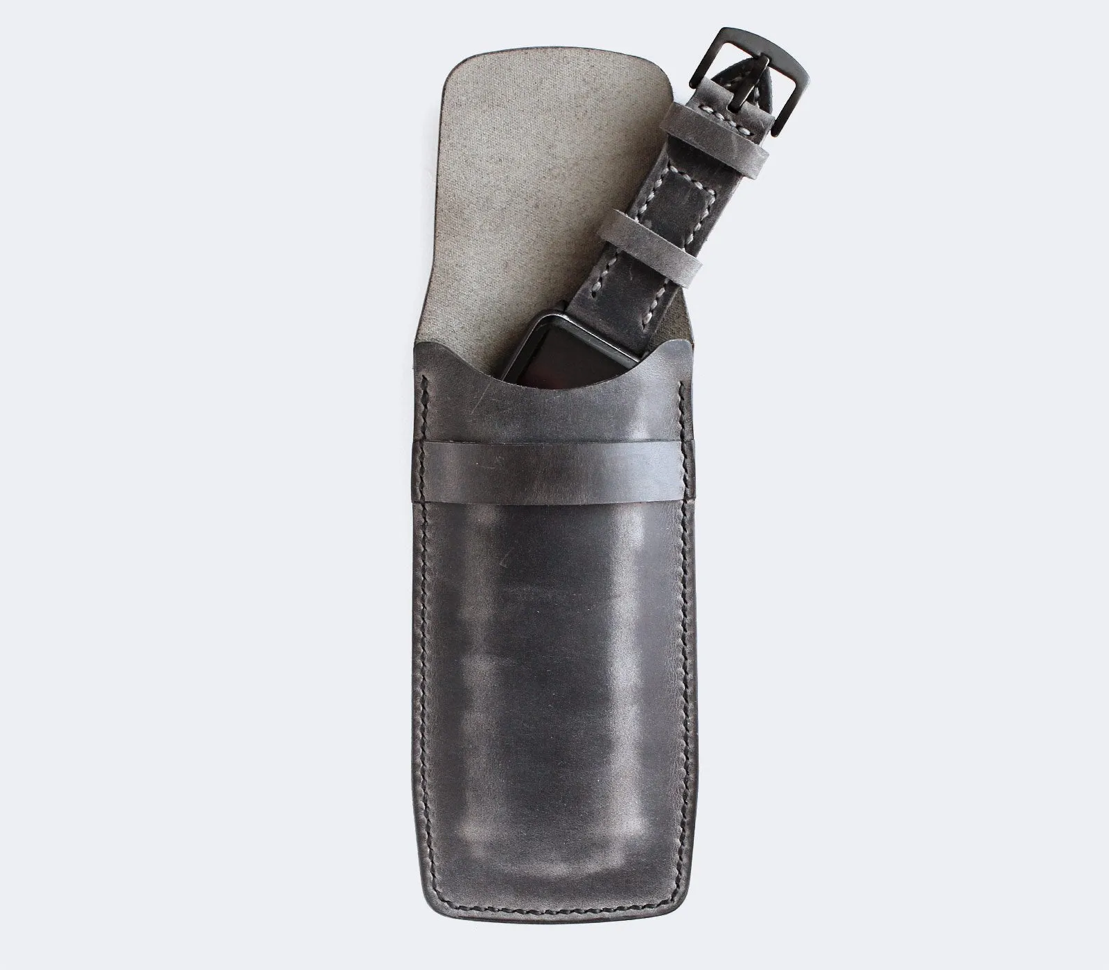 Handmade Flap Covered Leather Watch Case