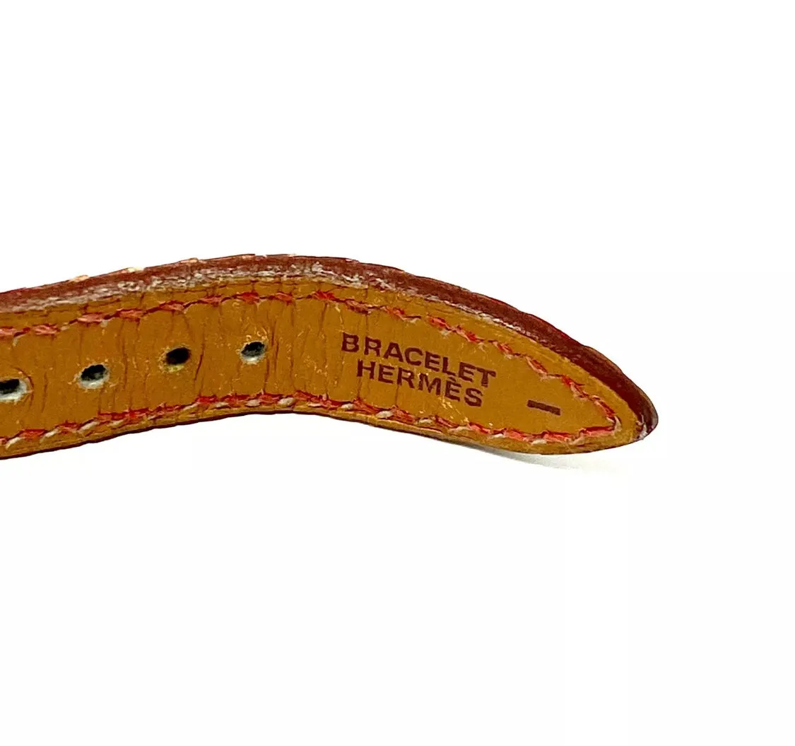 Hermès Gold Kelly Watch in Red Alligator