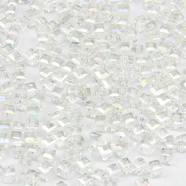 High quality 4mm 100pcs Square shape Upscale Austrian crystal beads loose bead quadrate glass ball supply bracelet Jewelry H482