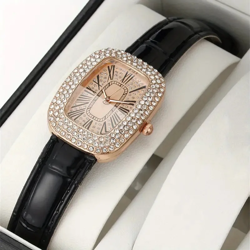 high quality fashion luxury Full diamond Oval Ladies belt Quartz Watch Student girls dress Clock Roman vintage  S4616705
