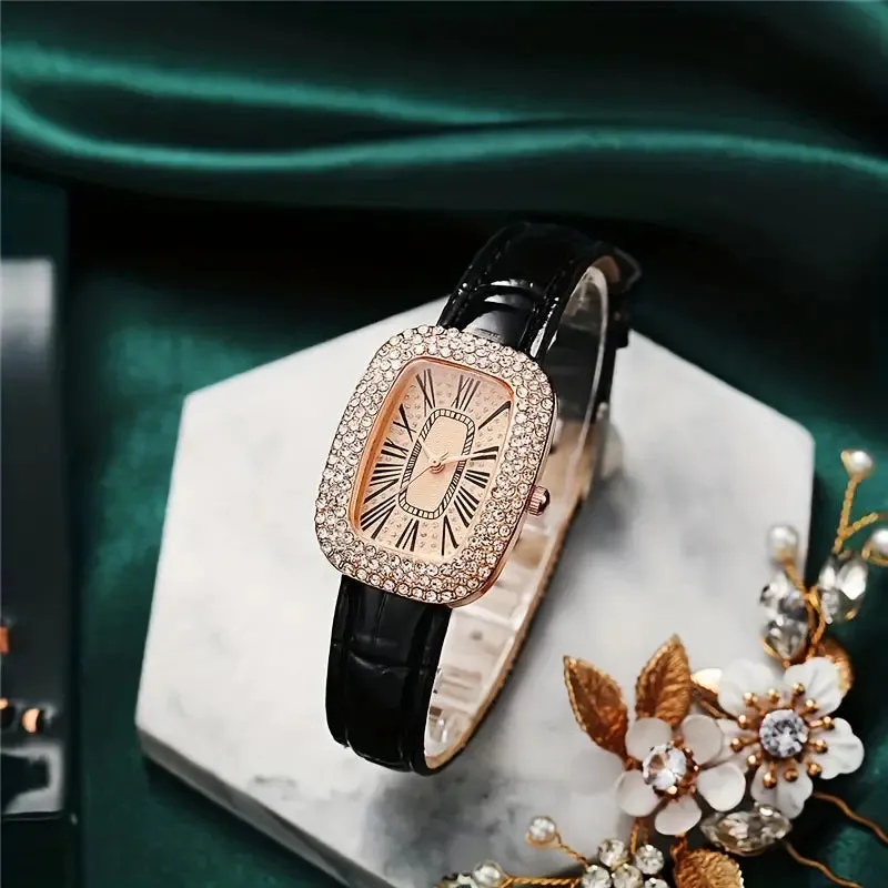 high quality fashion luxury Full diamond Oval Ladies belt Quartz Watch Student girls dress Clock Roman vintage  S4616705