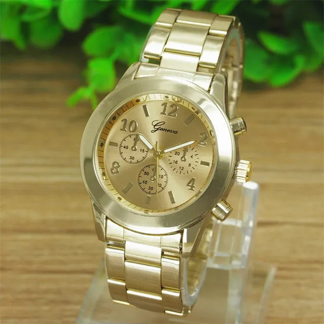Hot New Fashion 3 Colors watches.  Women Unisex High quality Stainless Steel Quartz Wrist Watch