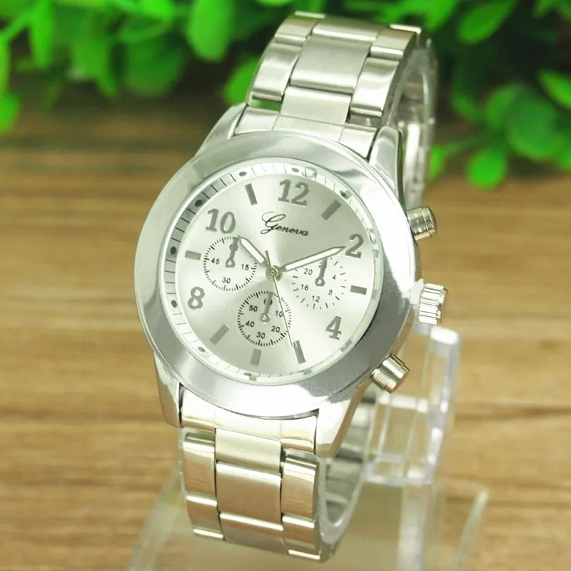 Hot New Fashion 3 Colors watches.  Women Unisex High quality Stainless Steel Quartz Wrist Watch