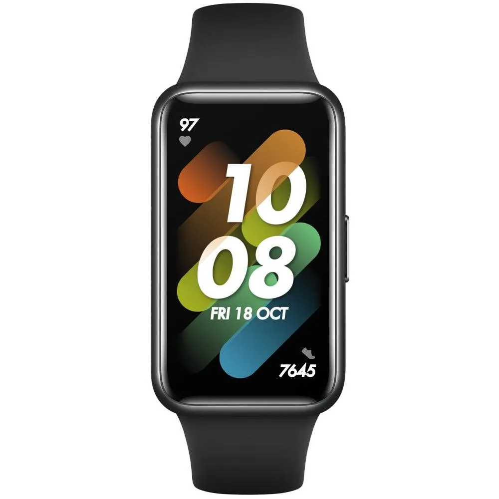 Huawei Band 7 LEA-B19 Dark Gray Durable Polymer Case With Graphite Black Silicone Strap