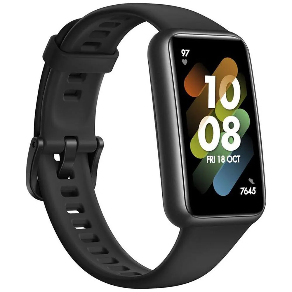 Huawei Band 7 LEA-B19 Dark Gray Durable Polymer Case With Graphite Black Silicone Strap