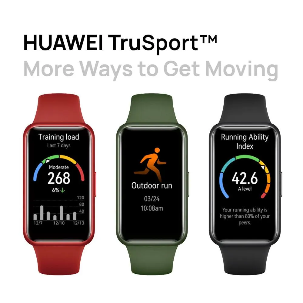 Huawei Band 7 LEA-B19 Dark Gray Durable Polymer Case With Graphite Black Silicone Strap