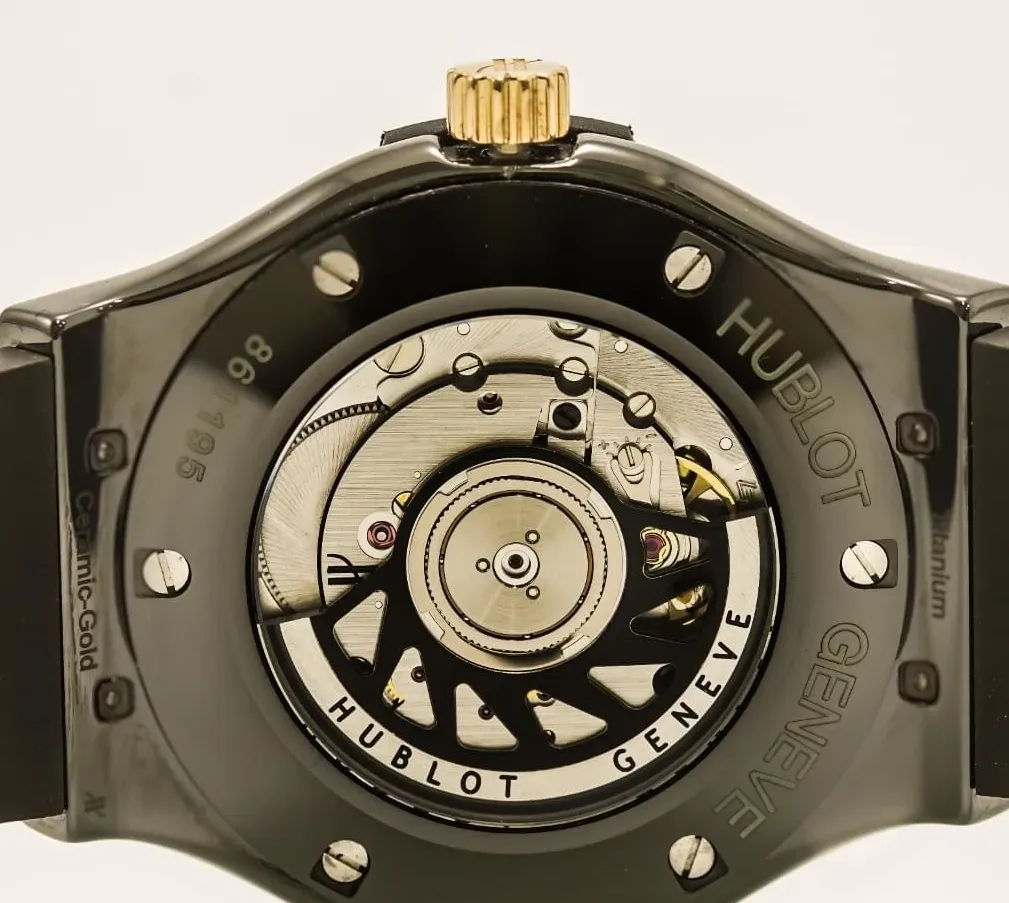 Hublot Classic Fusion 42mm Black Ceramic & 18K King Gold Man's Watch
