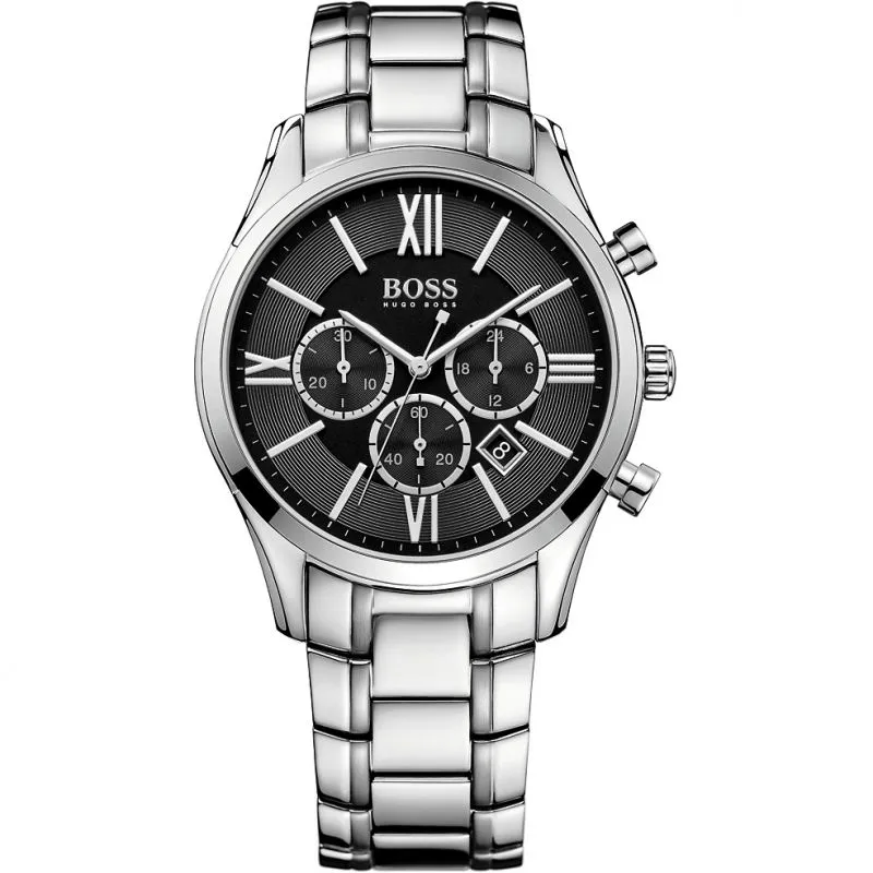 Hugo Boss Ambassador Black Dial Chronograph Men's Watch 1513196