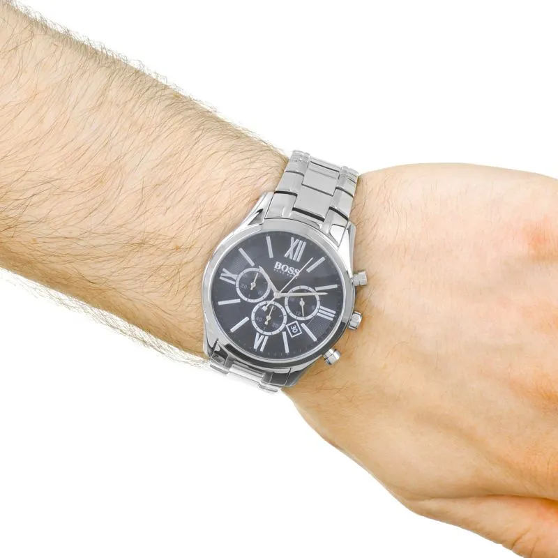 Hugo Boss Ambassador Black Dial Chronograph Men's Watch 1513196