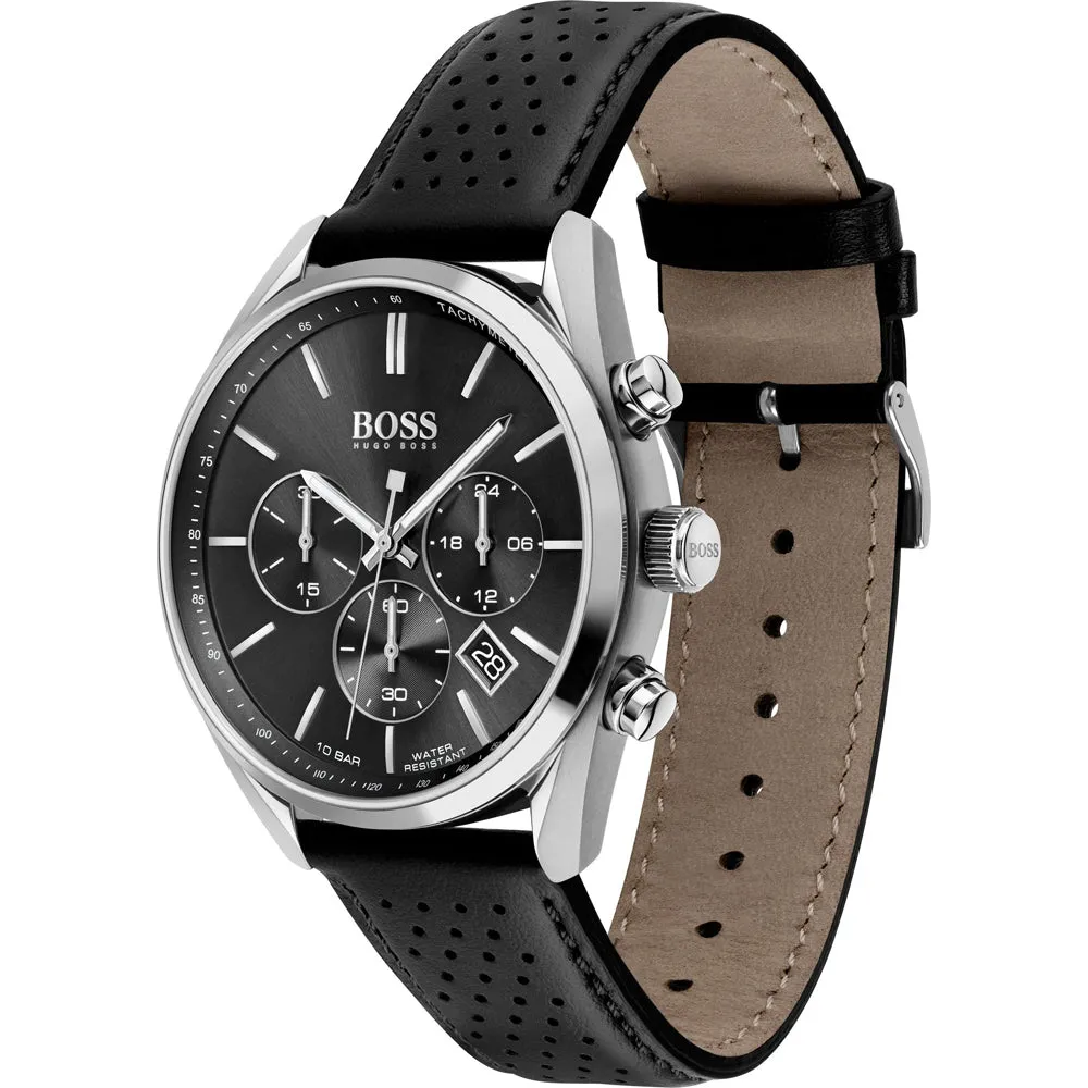 Hugo Boss Champion Black Chronograph Men's Watch 1513816