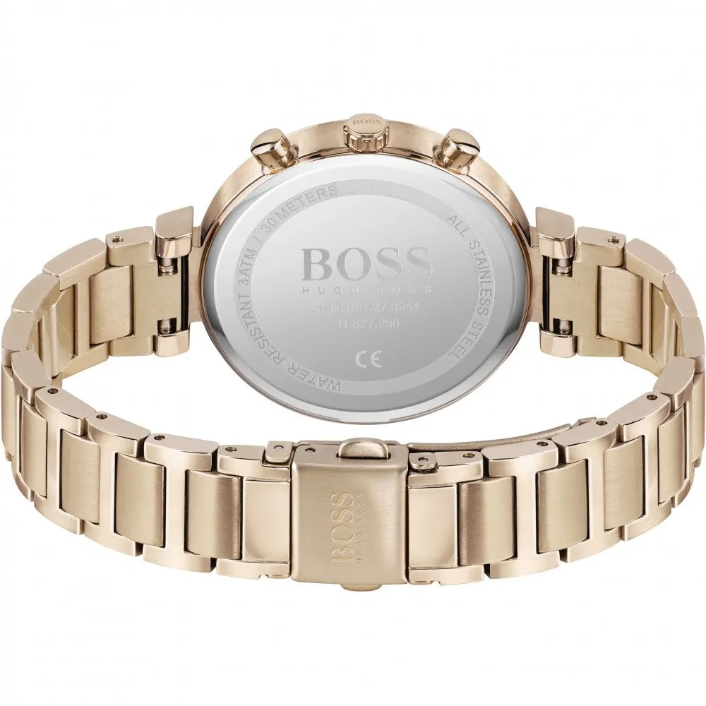 Hugo Boss Flawless Chronograph Rose Gold Women's Watch 1502531